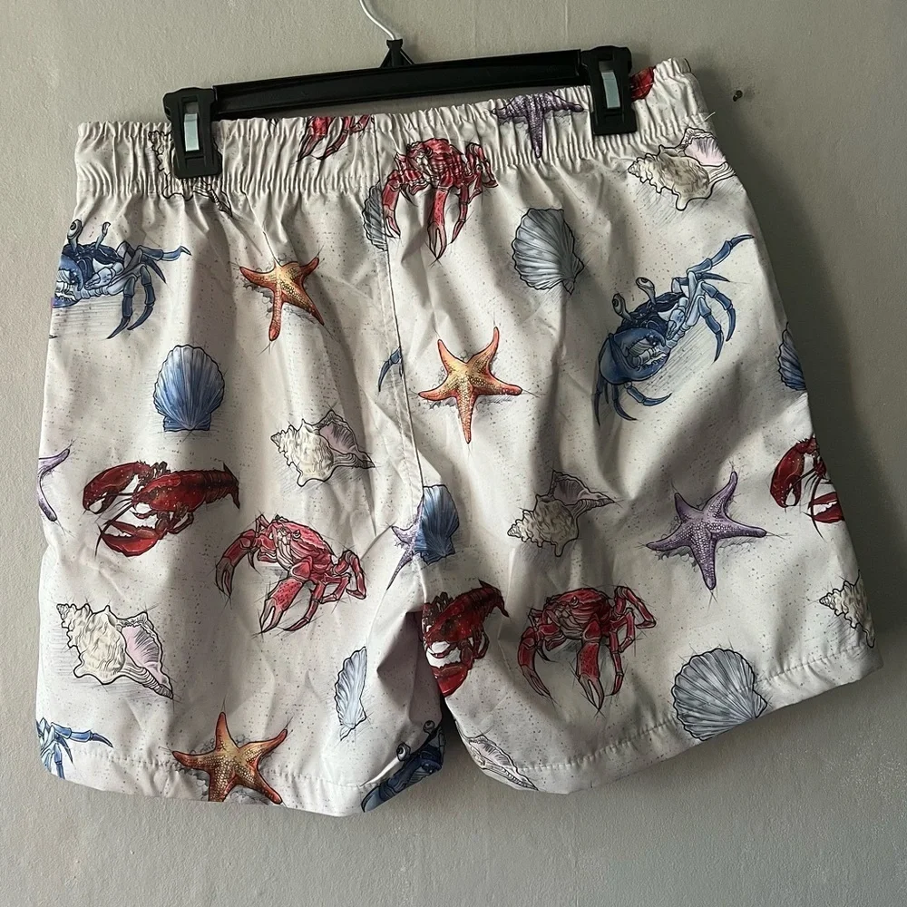 Psycho Tuna Cloud Cream Bottom Feeders Swim Shorts Size Medium NWT